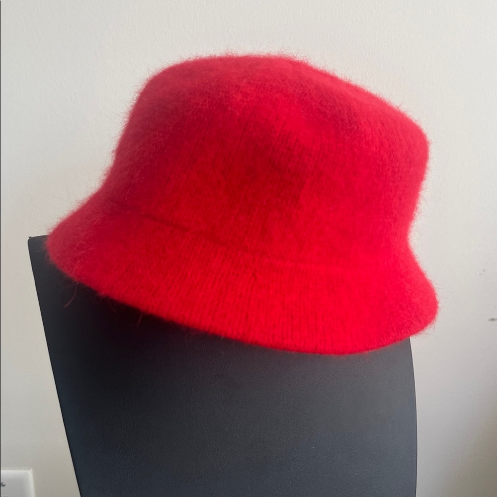 Vintage Red Angora Blend‎ Fedora Hat Soft